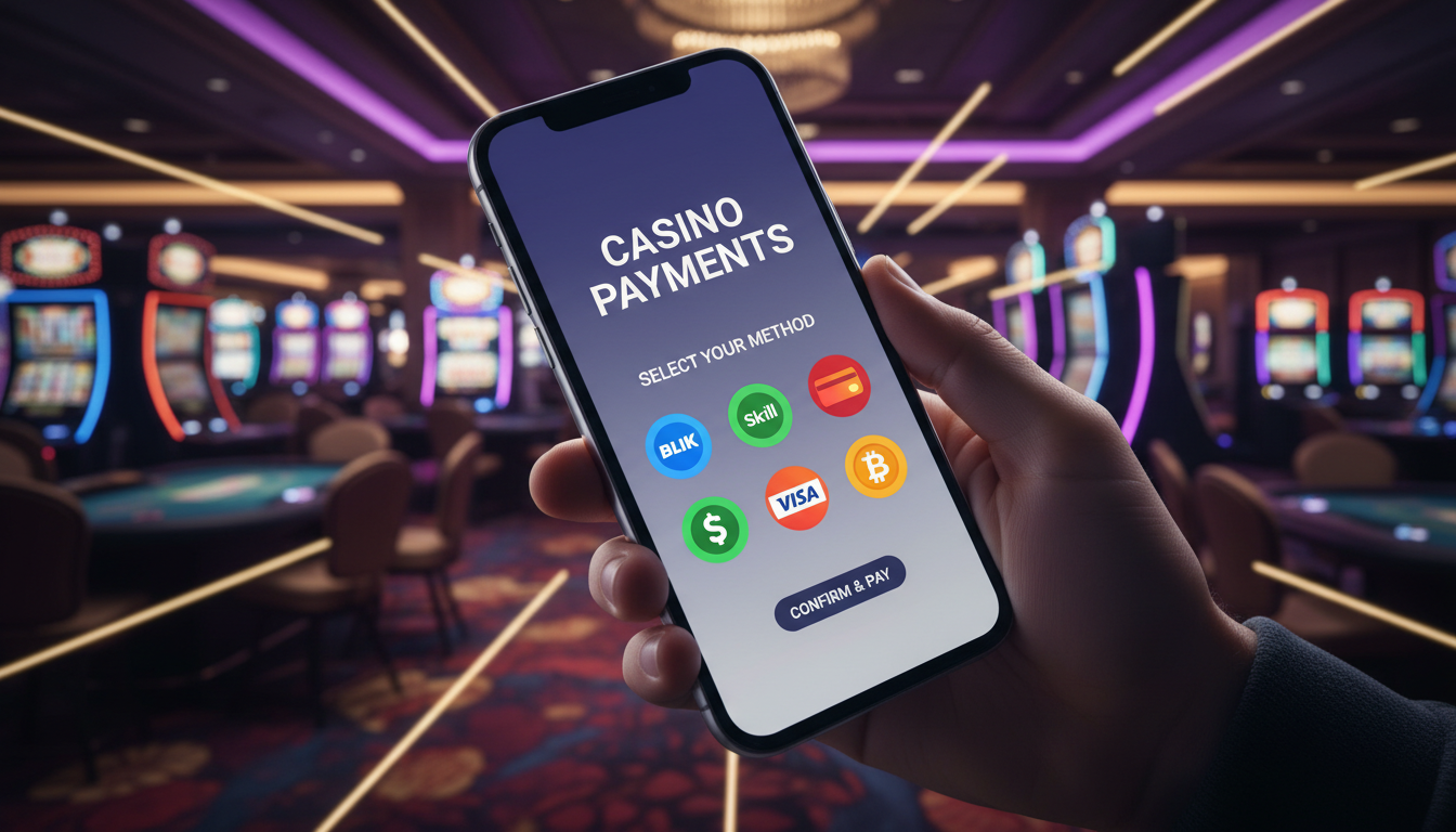 Digital transaction interface showing various payment methods in a casino app