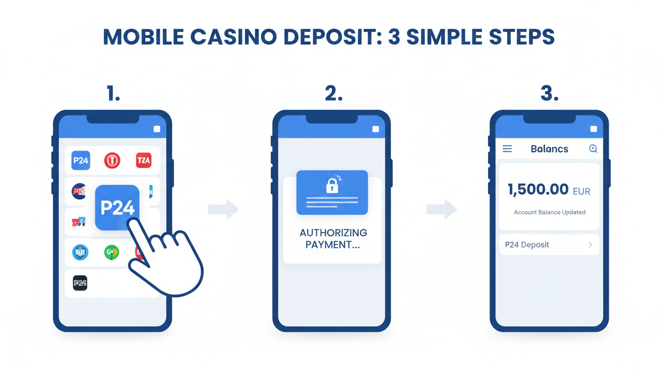 Proces wpłaty depozytu w kasynie online przez system Przelewy24