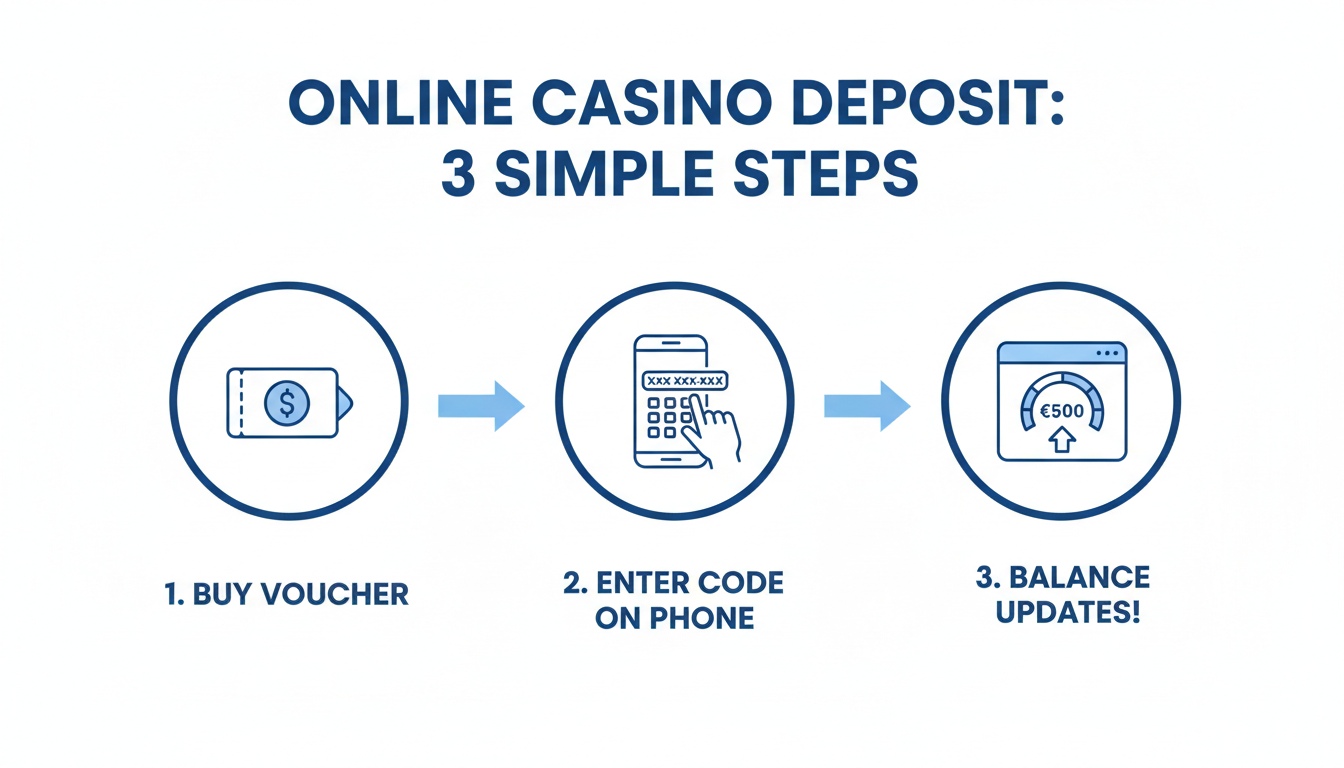 Infografika przedstawiająca proces wpłaty w kasynie online